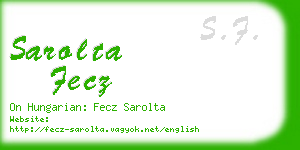 sarolta fecz business card